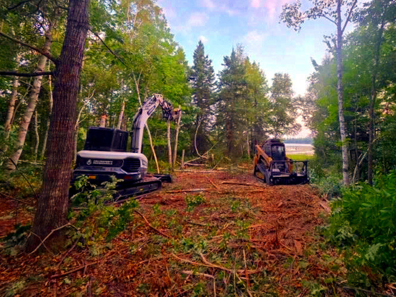 Forestry mulching equipment clearing land